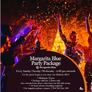 Margarita Blue Party Packages at Margarita Blue