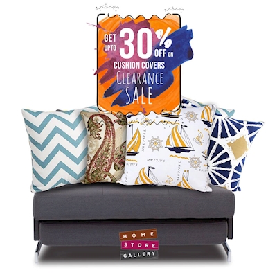 Get up to 30% OFF clearance sale on Cushion Covers from Home Store Gallery 