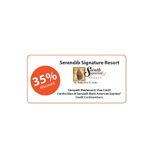 35% Off at Serendib Signature Resort for Sampath Credit Cardholders
