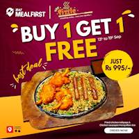 Buy 1 Get 1 Free from The Sizzle on Eat Meal First