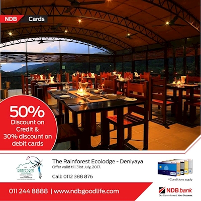 Enjoy 50% OFF on Credit cards and 30% OFF on Debit cards at THE RAINFOREST ECOLODGE 