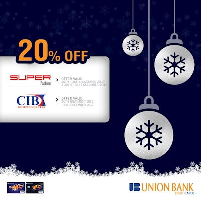 Enjoy this season with more offers and unbelievable discounts with the Union Bank Debit Card.