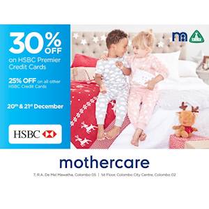 Up to 30% Off on HSBC Credit Cards at Mothercare