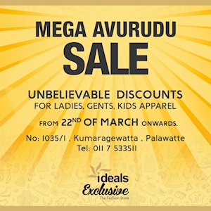 Mega Avurudu Sale at Ideals Exclusive