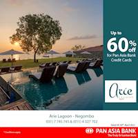 Up to 60% off at Arie Lagoon for Pan Asia Bank credit Cards