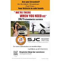 Vehicle Recovery & Towing Service from SJC Recovery (Pvt) Ltd
