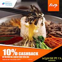 Enjoy a 10% Cashback on the first Rs. 2,000 of your total bill at Wan-Ge-Di-Ya via FriMi valid till the 30th November 2019.
