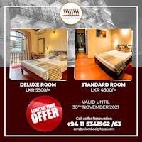 Get Standard room for LKR 4,500 and Deluxe room for only LKR 5,500 at Colombo City Hotel