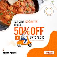 ⁣50% off up to Rs. 250 with The Curry Collective via Eatts