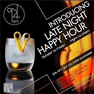 Late Night Happy Hour at On 14 Rooftop Lounge and Bar