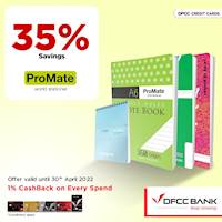 Enjoy 35% savings at www.promateworld.com with DFCC Credit Cards!