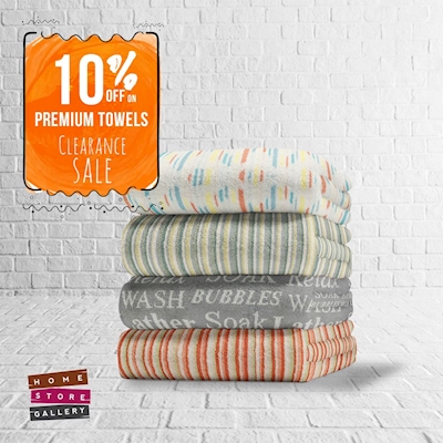 Get up to 10% off on Premium Towels at Home Store Gallery 