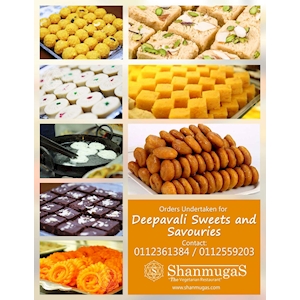 Delight your Deepavali with sweet and savouries from Shanmugas