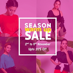 Season Warm Up Sale for upto 20% Off at Dress Factory