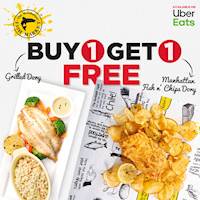 Buy one get one free when you order any of these two dishes on Uber Eats from Manhattan FIsh Market