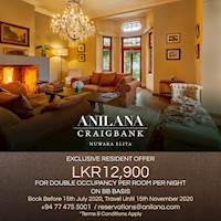 Exclusive Resident Offer, Anilana Craigbank Nuwara Eliya