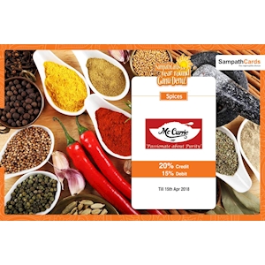 Up to 20% discount on Mc Currie Spices for Sampath Cardholders this Avurudu season