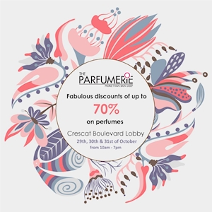 Upto 70% Off on Perfumes from The Parfumerie at Crescat Boulevard Lobby