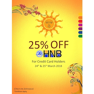 25% Off for all HNB Cardholders at 7Stories Ranjanas