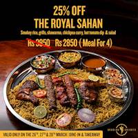 Royal Sahan is 25% off at Arabian Knights