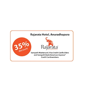 35% Off at Rajarata Hotel for Sampath Cardholders